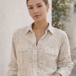Ilio Cotton Long Sleeve Button Down. Cottage Core, Clean girl.